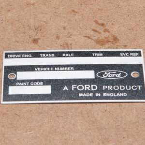 Chassis VIN Plate (Late - Rectangle)