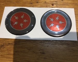 Deluxe Pillar Badges, self adhesive (pair) - no writing