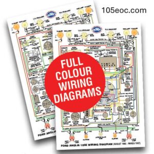 1959 - 1965 Wiring Diagram poster 320 x 450mm